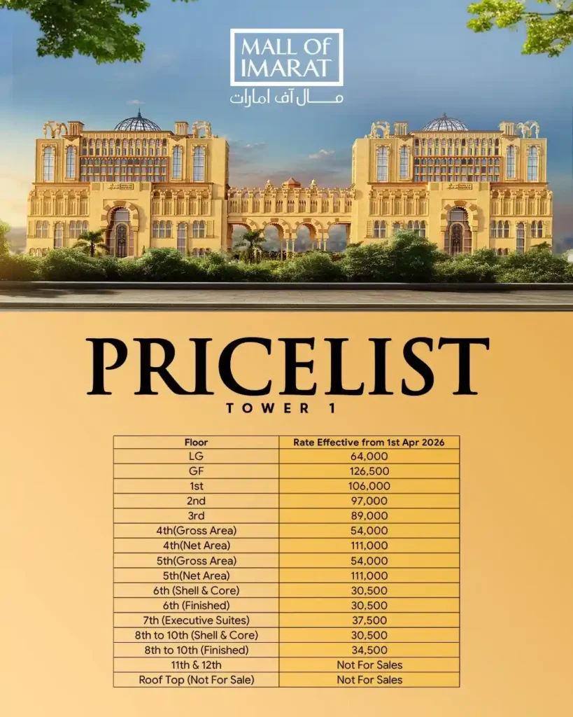 mall of imarat payment plan April-June