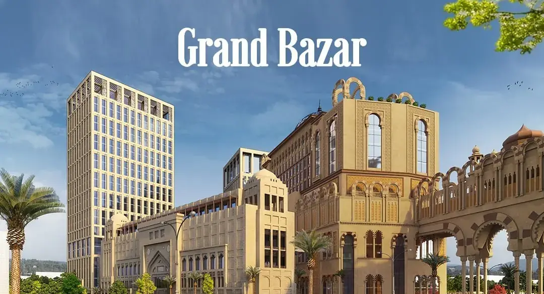 Grand Bazar payment plan 2026 – IMARAT Grand Bazar beside a high-rise tower in IMARAT Downtown Islamabad